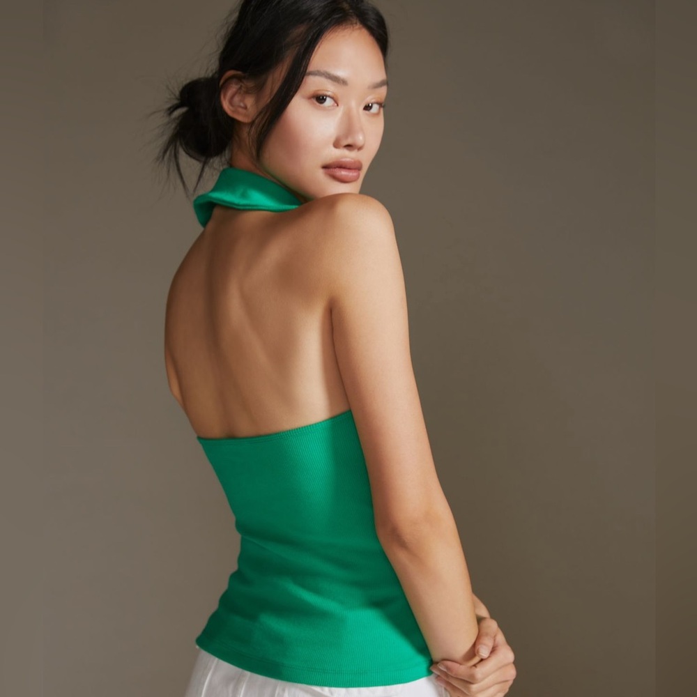 Maeve quarter zip halter top